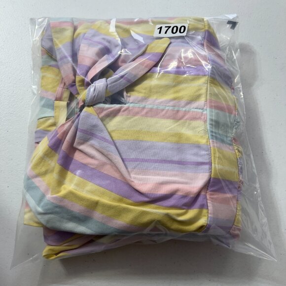 Torrid Plus Pastel Stripe Tie Front Sundress Knee Length Size 1X - Picture 11 of 11